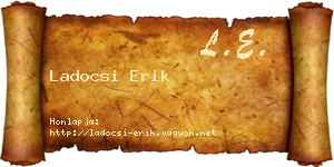 Ladocsi Erik névjegykártya